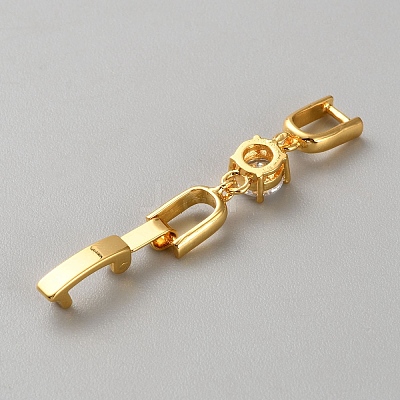 Brass Watch Band Clasps KK-WH0056-90G-1
