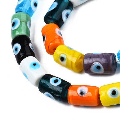 Handmade Evil Eye Lampwork Beads LAMP-N029-013A-1