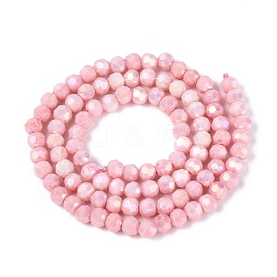 Anti-Tarnish Electroplate Glass Beads Strands EGLA-T021-4mm-15-04-1