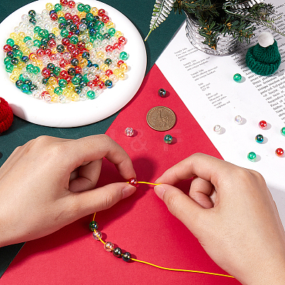 Christmas Themed Transparent Acrylic Beads MACR-SP0001-30B-1