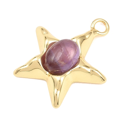 Natural Amethyst Pendants GG-G001-01G-08-1