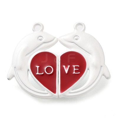 Spray Painted Alloy Enamel Magnetic Clasps PALLOY-Q461-05-1