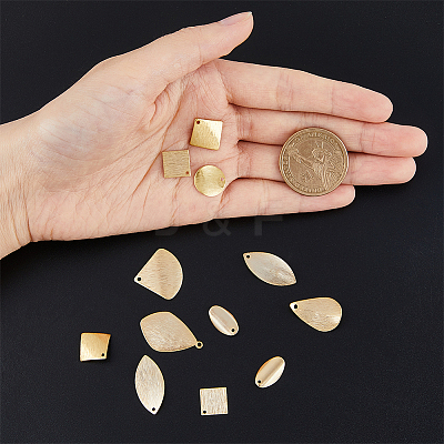 32Pcs 8 Style Brass Pendants KK-HY0001-31-1