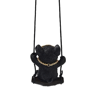 Cute Resin Swinging Bulldog Pendant Decorations LS-HJEW-A010-01C-1