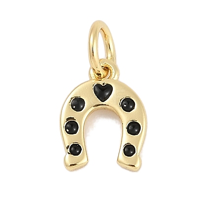 Brass Enamel Charms KK-Q028-07A-G-1