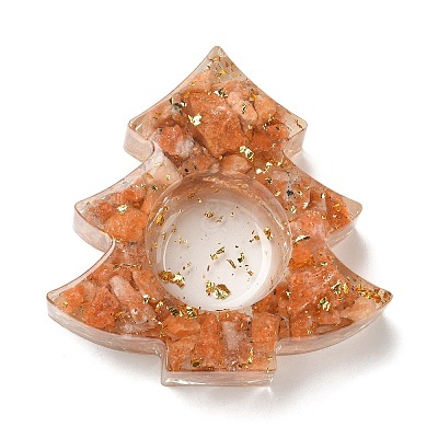 Natural Sunstone & Resin Candle Holder Molds DJEW-H012-03F-1