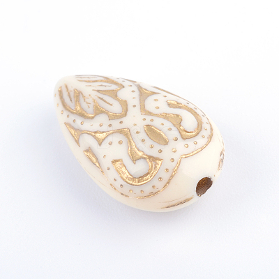 Teardrop Plating Acrylic Beads X-PACR-Q102-151A-1