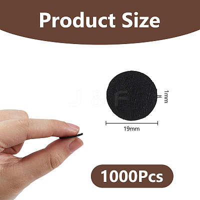 1000Pcs Flat Round Felt Fabric DIY-DC0003-89A-1