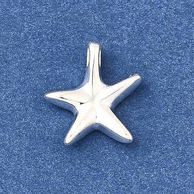 925 Streling Silver Starfish Charms with 925 Stamp STER-I022-02S-1