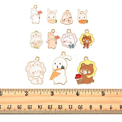 40Pcs Alloy Enamel Pendants ENAM-FS0002-40-1