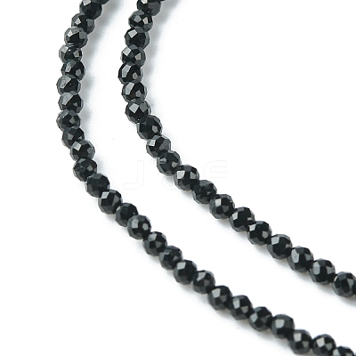 Natural Black Tourmaline Beads Strands LS-G-F748-Y01-01-1