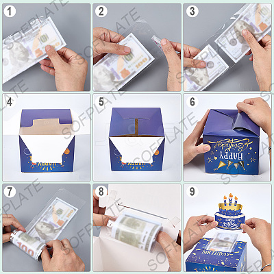 Happy Birthday Day Money Box for Cash Gift Pull DIY-WH200050-31F-1