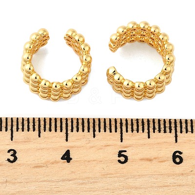 Brass Cuff Earrings EJEW-K309-14G-1