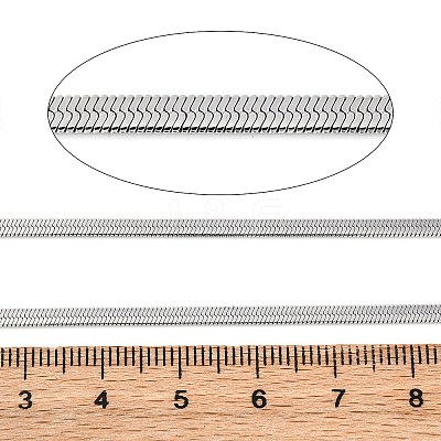 304 Stainless Steel Snake Chains CHS-M009-05P-01-1