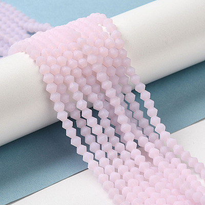 Imitation Jade Frosted Glass Bead Strands EGLA-A039-J2mm-MD02-1