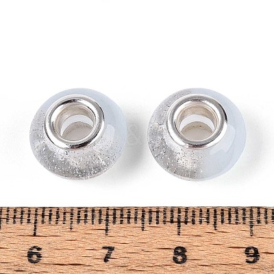 Transparent Resin Rondelle European Beads RESI-N044-02E-1