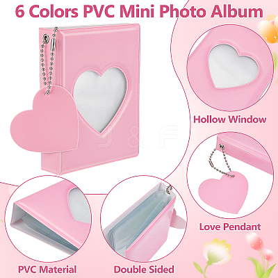 18 Sets 6 Colors PVC Mini Photo Album AJEW-WA0004-97-1
