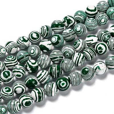Synthetic Malachite Beads Strands G-A186-A-04-1