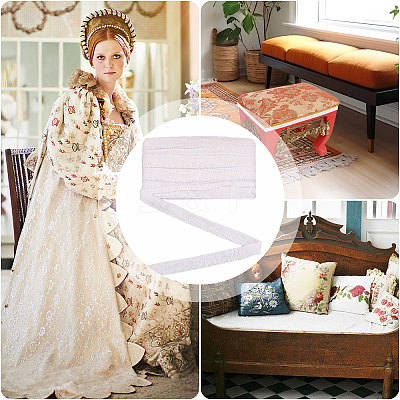 Polyester Tassel Fringe Trimming OCOR-WH0090-006B-1
