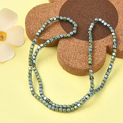 PVD Vacuum Plating Electroplate Non-magnetic Synthetic Hematite Beads Strands G-YW0001-48E-1