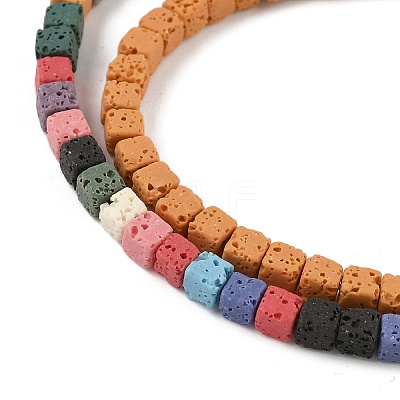 Handmade Porcelain Imitation Lava Rock Beads Strands PORC-P032-01A-M-1