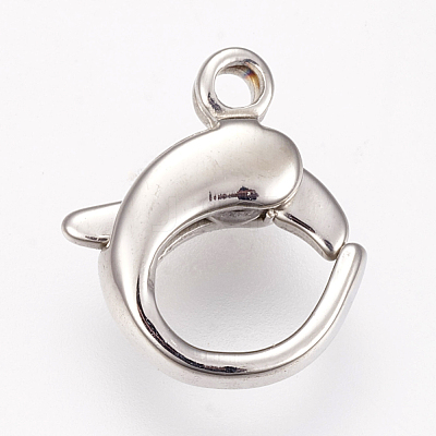 Tarnish Resistant 304 Stainless Steel Lobster Claw Clasps STAS-I082-16P-01-1