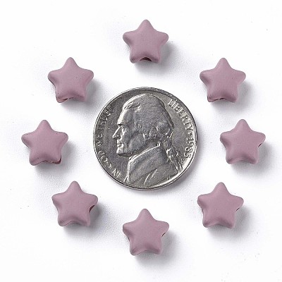 Spray Painted Acrylic Beads MACR-S373-45-O03-1