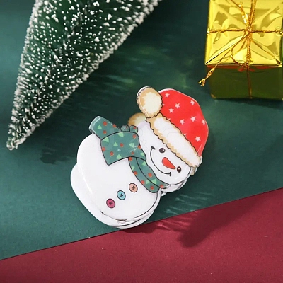 Christmas Theme Plastic Claw Hair Clips PW-WGCD0CA-01-1