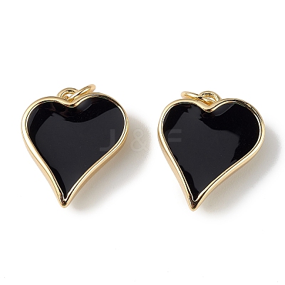 Eco-Friendly Rack Plating Brass Enamel Pendants KK-F848-02G-05-1