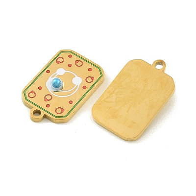 304 Stainless Steel Enamel Pendants STAS-H251-03B-02-1