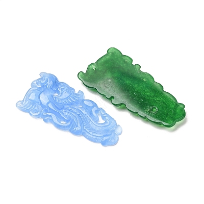 Dyed Natural Quartz Carved Pendants GG-CBA0022-09-1