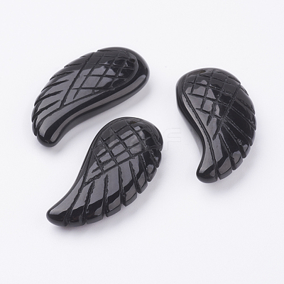 Natural Black Agate Pendants G-E435-F-07-1
