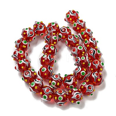 Handmade Lampwork Beads Strands LAMP-N025-05D-1