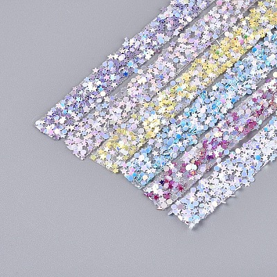 Star & Flat Round Self Adhesive Resin Tape DIY-N008-01-1