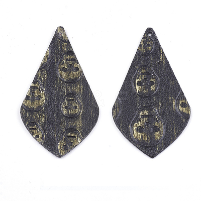 PU Leather Big Pendants X-FIND-T020-081G-1