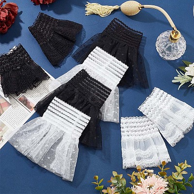 2 Pairs 2 Style Polyester Oversleeves AJEW-NB0004-03A-1