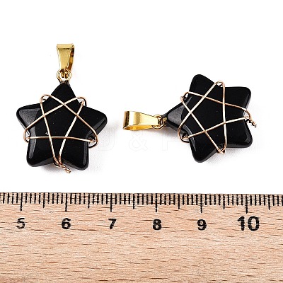 Lampwork Pendants GLAA-T023-06B-1