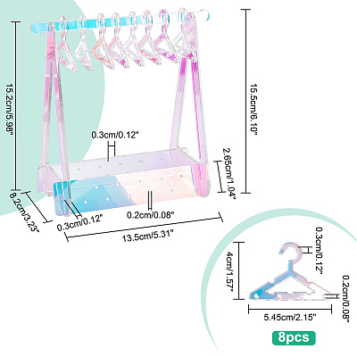 Transparent Acrylic Earring Display Stand EDIS-HY0001-03B-1