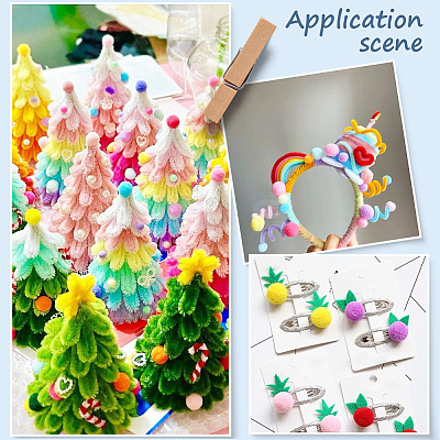 3 sets Polyester Ball Decoration DIY-SC0031-26F-1
