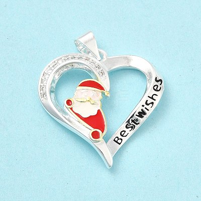 Christmas Brass Crystal Rhinestone Pendants RB-P036-01S-1