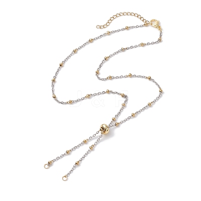 304 Stainless Steel Slider Necklace Makings AJEW-JB01288-02-1