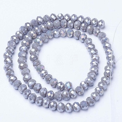 Electroplate Glass Beads Strands EGLA-A034-P3mm-B17-1