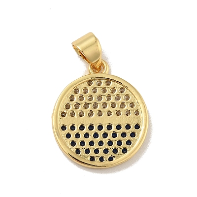 Brass Micro Pave Cubic Zirconia Pendants KK-B059-35G-B-1