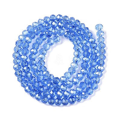 Electroplate Glass Beads Strands EGLA-A044-T4mm-A14-1
