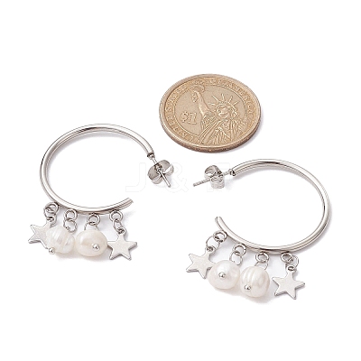 304 Stainless Steel Half Hoop Earrings EJEW-JE05590-01-1