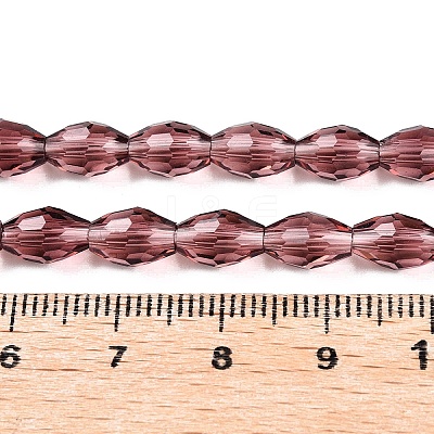 Transparent Glass Beads Strands EGLA-A037-T6x8mm-D13-1