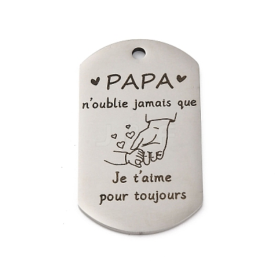Anti-Tarnish 201 Stainless Steel Pendants STAS-R002-02P-13-1
