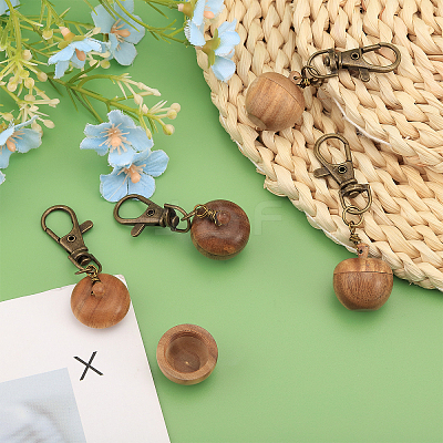Wood Apple Box Jewelry Pendant Decoration HJEW-AB00430-1