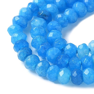 Dyed Natural Malaysia Jade Rondelle Beads Strands G-E316-2x4mm-58-1