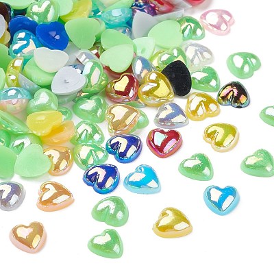 ABS Plastic Imitation Pearl Cabochons MACR-XCP0001-11-1